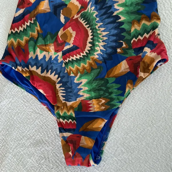 Farm Rio Chevron Toucans One Piece, size X-Small, $189 - Image 14
