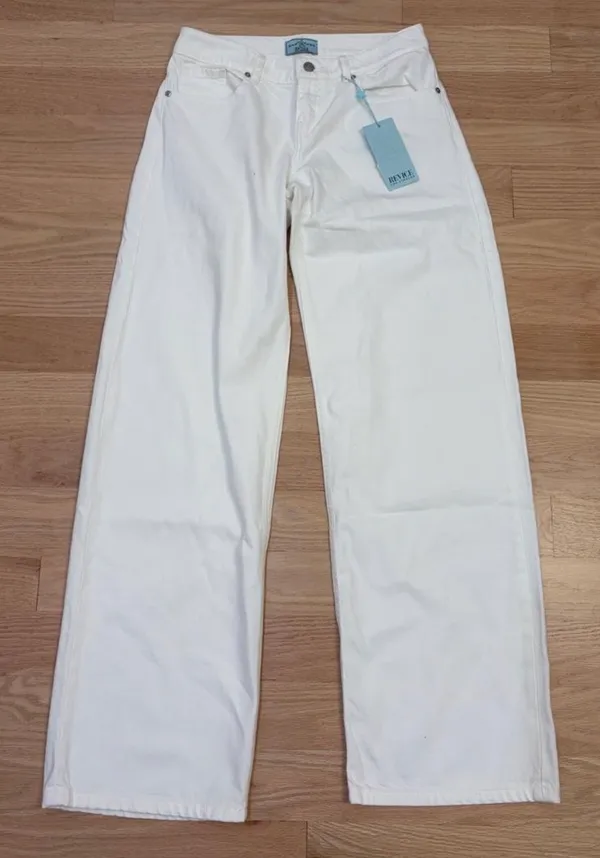 Revice Denim White Low Rise Wide Leg Jeans - Image 3
