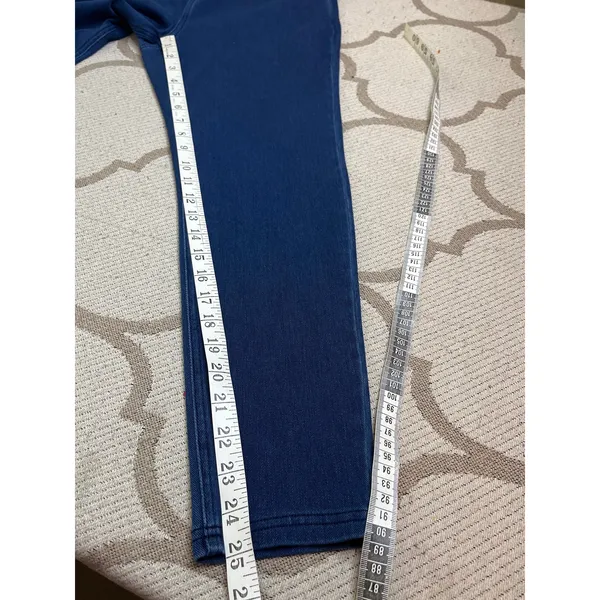 Halara Flex High Waisted Crossover Pockets 7/8 blue jeans, size large, 02699020 - Image 8