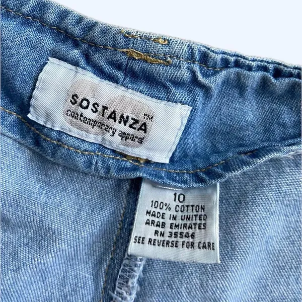 Vintage 90s light blue denim mini skort 🔥 Size 10 - Image 5