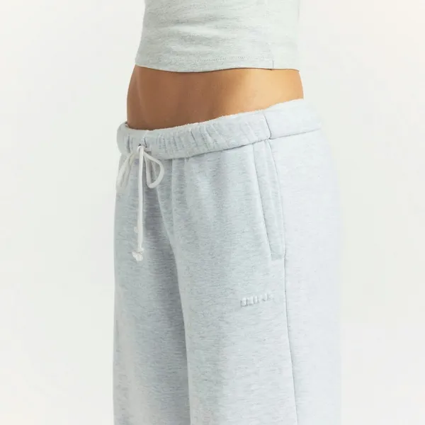 Skims Cotton Fleece Classic Straight Leg Sweatpants - Light Heather Grey 2X NWT - Image 12