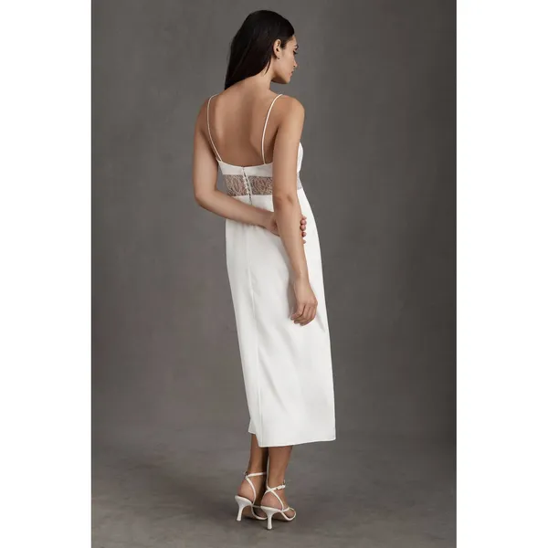 Sachin & Babi Jane Strappy Sheer Lace Cutout Satin Midi Dress‎ NWT Sz 2 $295 - Image 4
