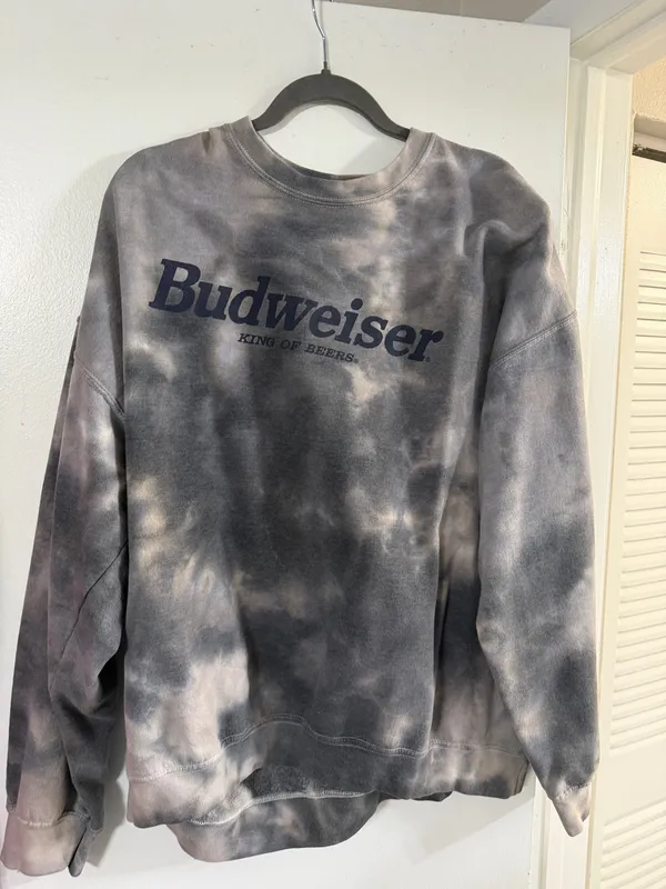 Budweiser King Of Beers Tie-Dye Crew Neck Sweatshirt - Image 2