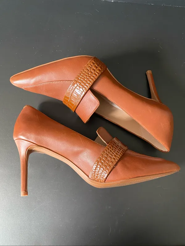 Banana Republic Leather Madison 12 Hour Loafer Pumps Tan Size 10 - Image 5