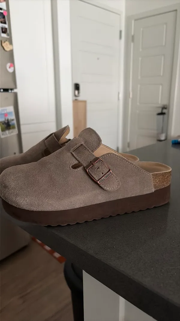 Platform suede clogs Brown Size 8.5 - Image 5