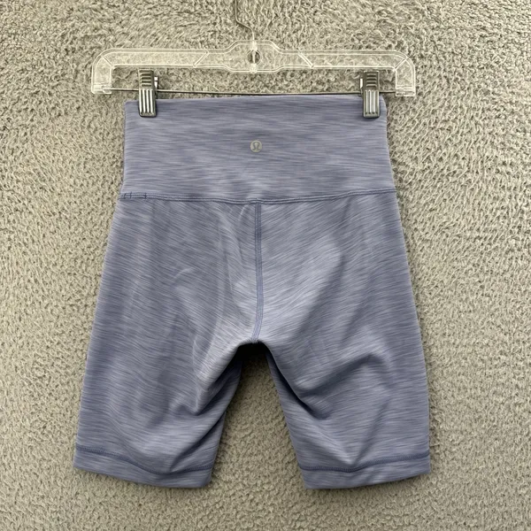 Lululemon Wunder Train High Rise Shorts 8" Heathered Water‎ Drop Biker Women 4 - Image 3