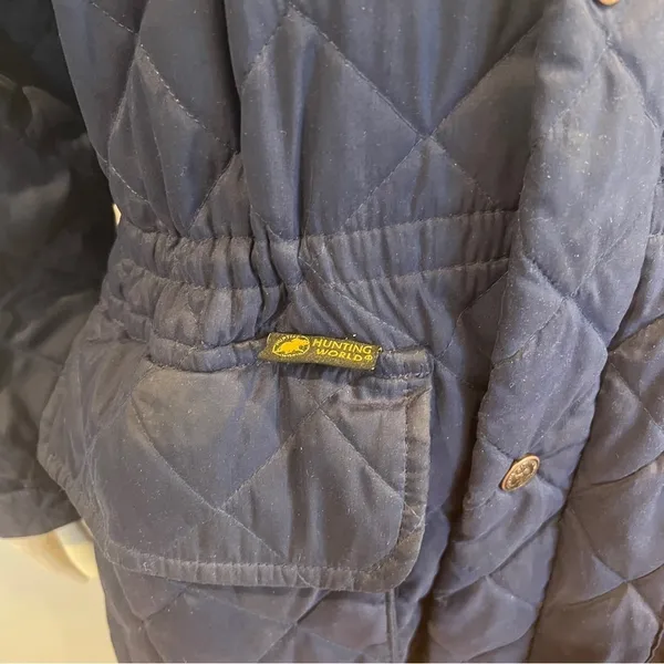 Hunting World New York Quilted Navy Jacket - Image 4