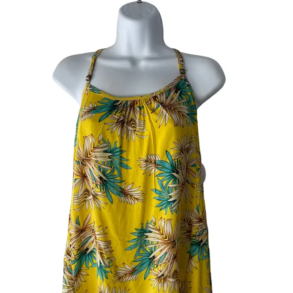 NWT SlothToes Costa Rica Women's Size‎ XS Yellow Tropical Vacation Mini Dress - Image 2