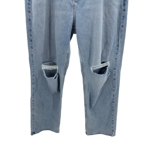 Hollister Baggy Jeans Stretch Distressed Light Wash Denim Men's 36 X 32 New - Image 3