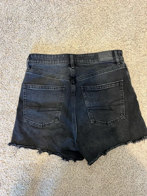 American Eagle black jean shorts size 2 - Image 2