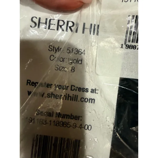 Sherri Hill Style 51364 Gold Sequin Gown‎ Size 8 NWT Retail $698 - Image 5
