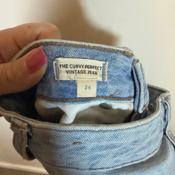 Madewell Light Wash The Curvy Perfect Vintage Jeans Womens 26 Frayed Hem - Image 6