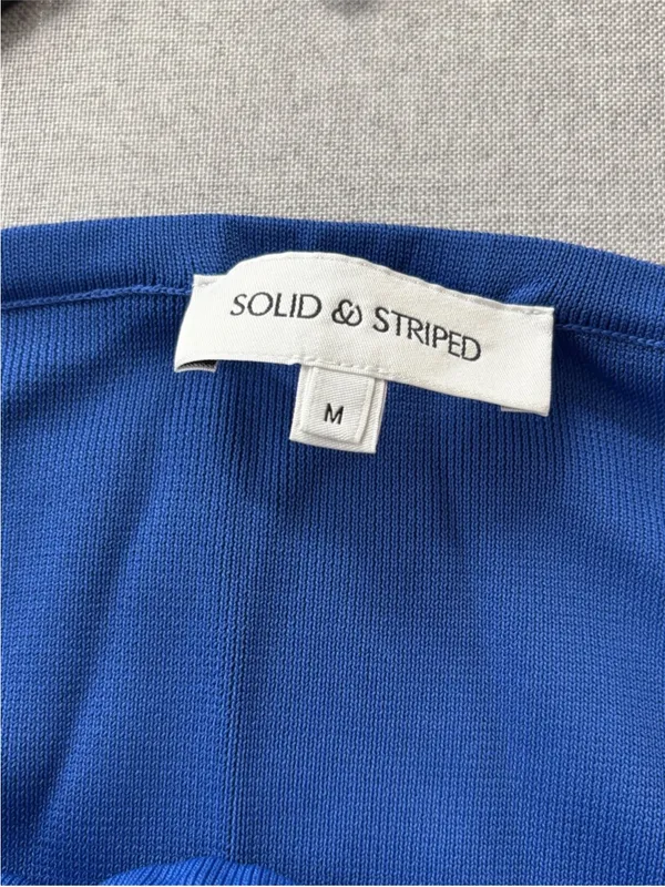 Solid & Striped Strapless Soglio Dress Maritime Blue - Image 4