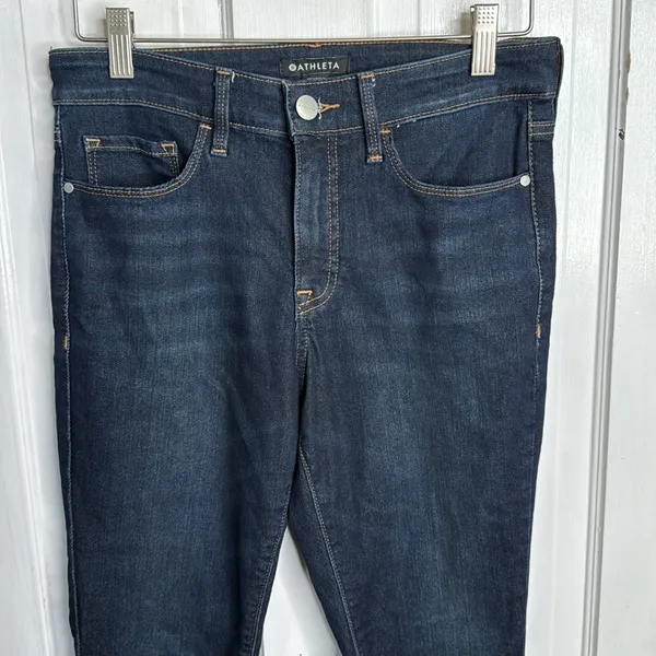 Athleta Sculptek Ultra Skinny Midnight Blue Jeans W1755 Sz 8 Petite - Image 6
