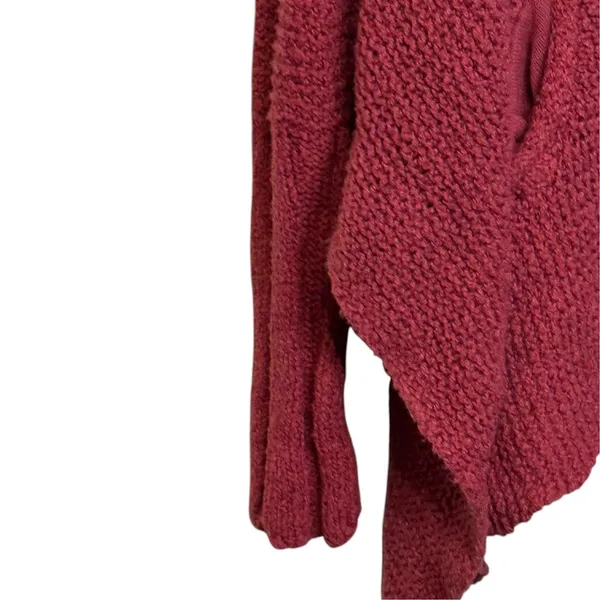 Free People Womens Sweater Long Sleeve Cardigan Snap Button Slouchy Red Large - Image 5