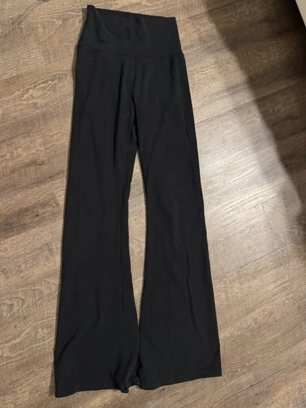 Aerie High-Waist Black Flare Yoga Pants - Image 3