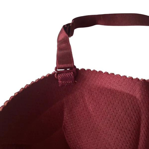 Burgundy Red Wireless Bra - Image 8