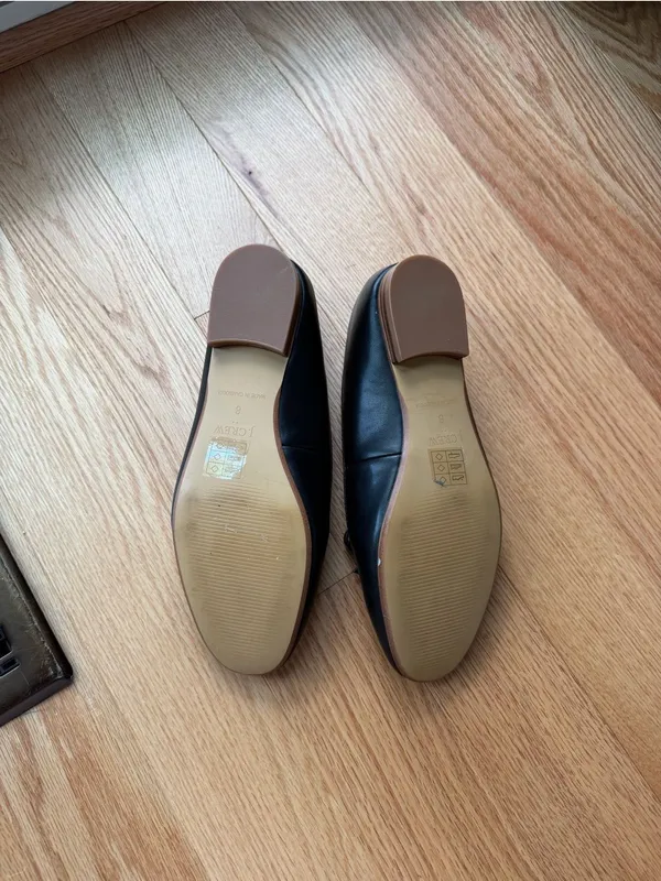 J.Crew Black Bow Square Toe Loafer Ballet Flats Size 8 - Image 5