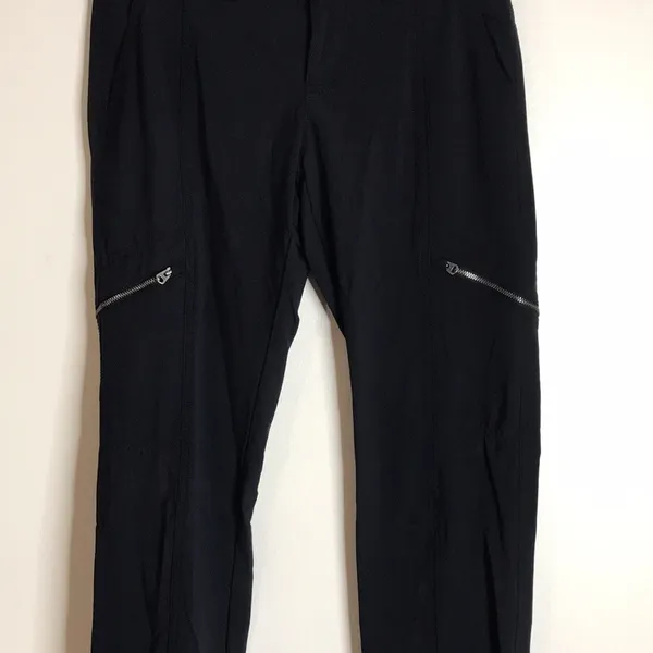 Athleta Metro jogger Pants Women's Straight Leg Zipper Pockets Black‎ Size 0 - Image 4