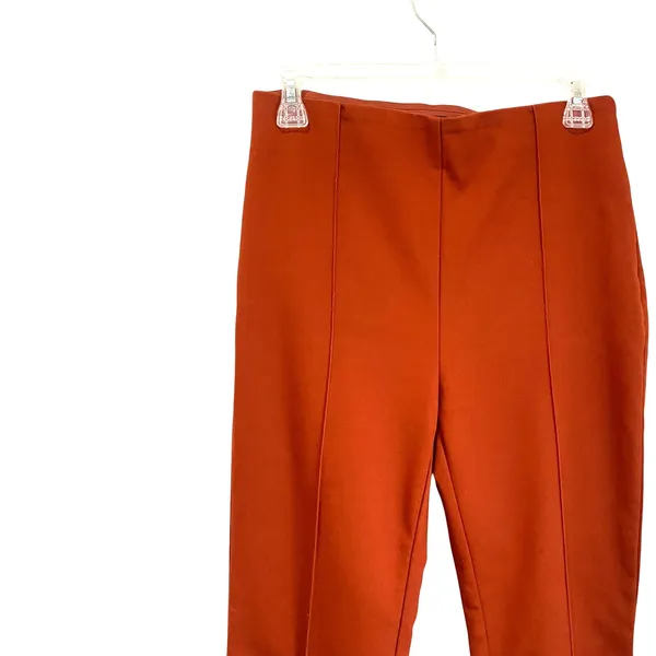Ann Taylor Loft High Rise‎ Burnt Orange Kick Crop Pants Size 6 Workwear Chic - Image 2