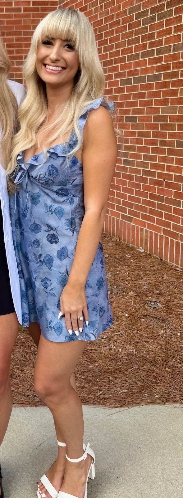 Princess Polly Blue Floral Dress - Image 3