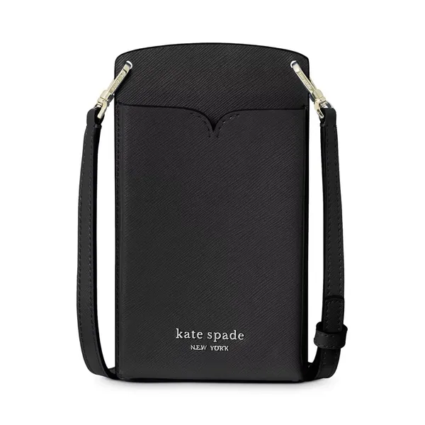 KATE SPADE NY Spencer Black Saffiano Leather Crossbody Phone Case - Image 12