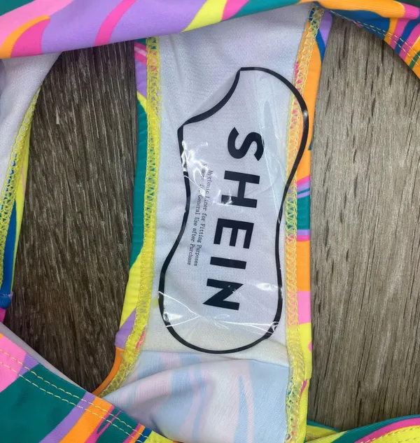 SheIn Womens NWT One Piece Multicolor Swimsuit - S - Image 8