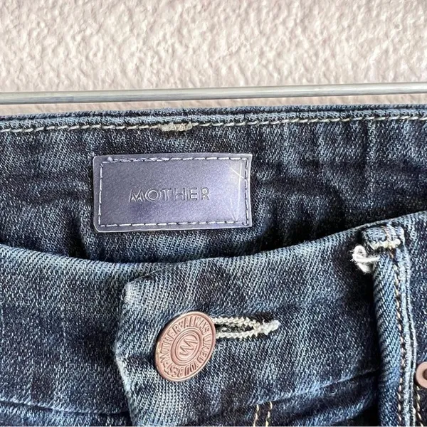 Mother‎ Jeans The Looker Jaded and Torn Distressed Skinny Blue Denim Mid Rise - Image 4
