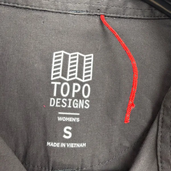 Topo Designs Shirt Womens Small Black Snap Front Lightweight Utility Outdoor - Image 6