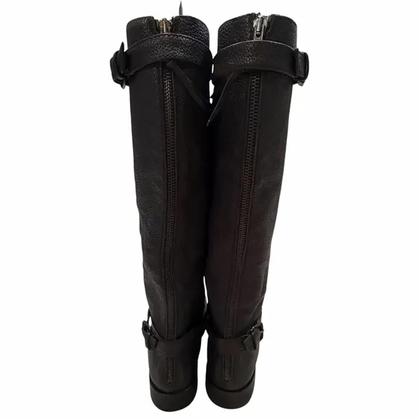 J. Crew Black Pebbled Leather Emmett Tall Boots 7.5 - Image 4