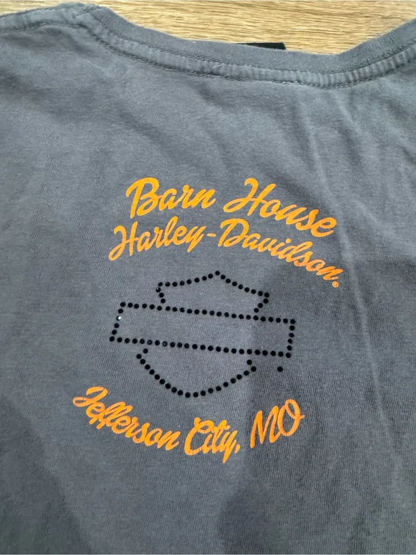HARLEY DAVIDSON Vintage 2000s Y2k Gray Graphic Moto Biker Tee | Size Medium - Image 5
