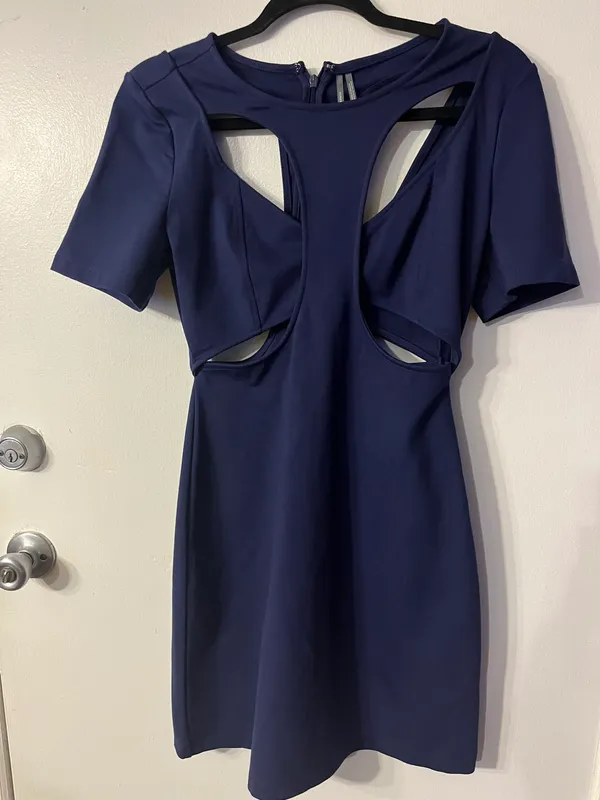 Ponte Cut-Out Mini Dress - Image 5