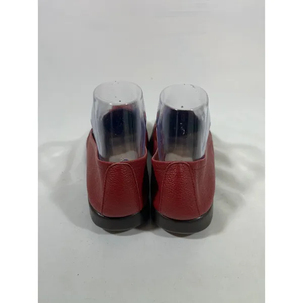 Aerosoles Fame Show Pebbled Leather Loafers Women 7.5 Red Slip On Flats Everyday - Image 4