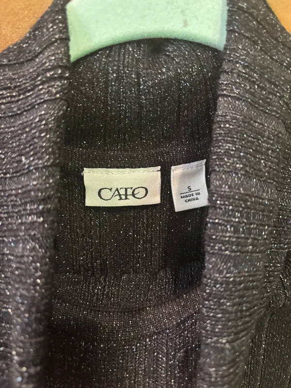 Cato Black Ribbed/sparkle Knit Turtleneck Sweater - Image 2