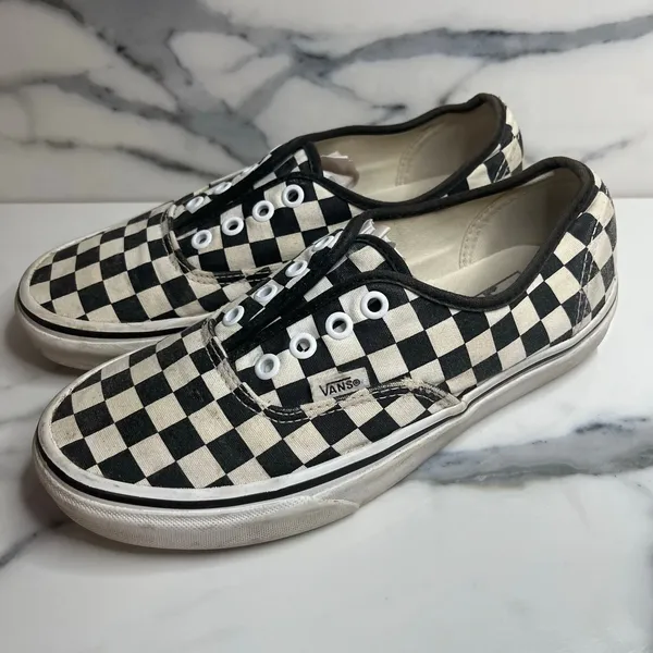 Vans Old Skool Black White Checkerboard Skateboard Shoes M Sz 6 W Sz 7.5 Skater - Image 3
