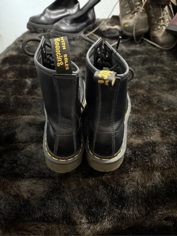 Dr Martens Womens 1460 Combat Boot Black Leather Size: 7 38 - Image 3