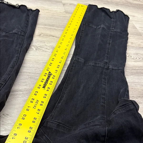 Tinseltown Black Fringe Bottom Flare Women's/Junior's Jeans Size 9 - Image 10
