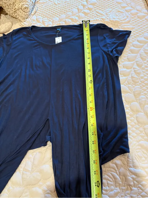 J.Crew short-sleeve tie-front knit top navy style G5714 size M NWT - Image 13