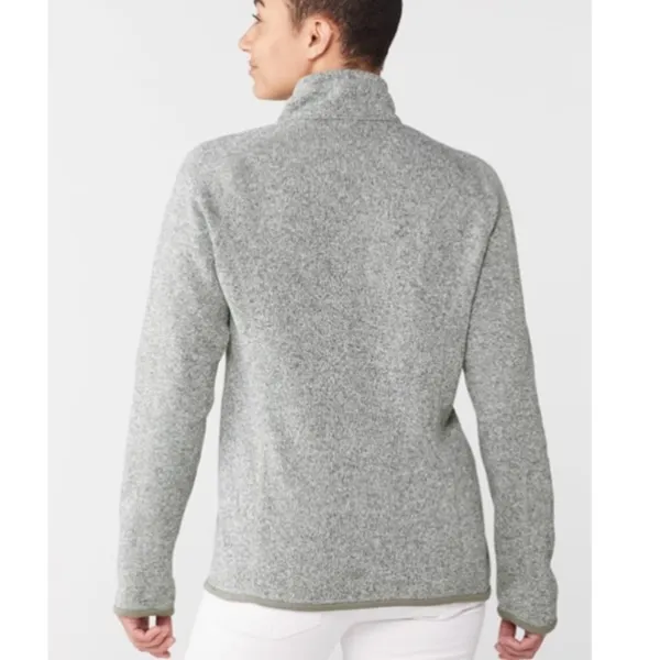 Patagonia Better Sweater Quarter-Zip Fleece Pullover - Women's 1/4 zip sweatshirt gray top - Image 4