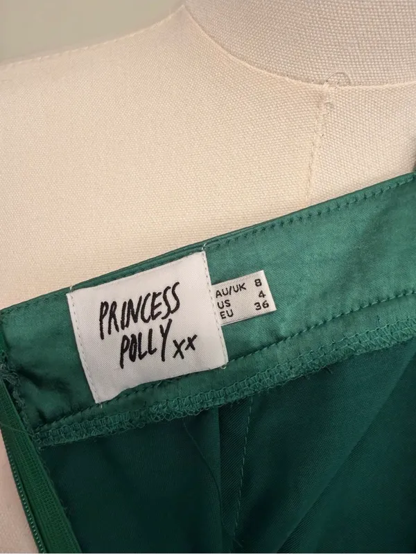 Princess Polly green ruched neck cutout mini dress - Image 7