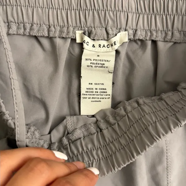 Women's Gray Jogger Windbreaker Pants - Image 3