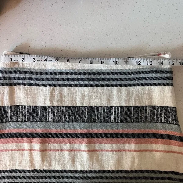 ABBELINE textured canvas striped skirt size small - Image 8