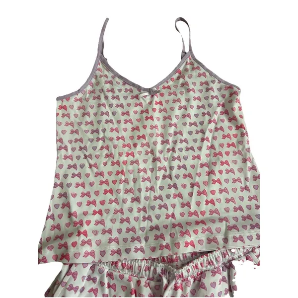 Roller Rabbit x Love Shack Fancy Disco Bow Mischa Set Pink Pajamas XS NWT - Image 3