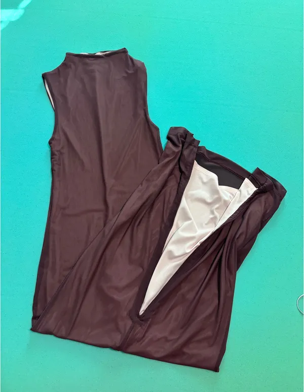 Brown midi mock neck dress - Image 2