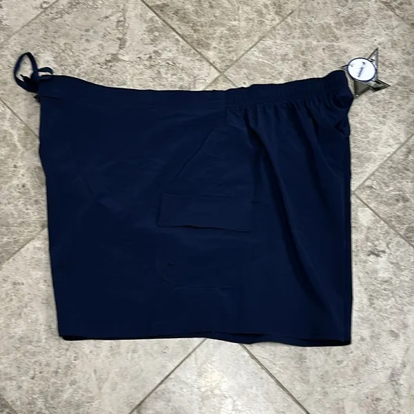 Swimsuits For All Navy Board Short NEW Size 26 Unlined Pocket Elastic Waist - Image 6