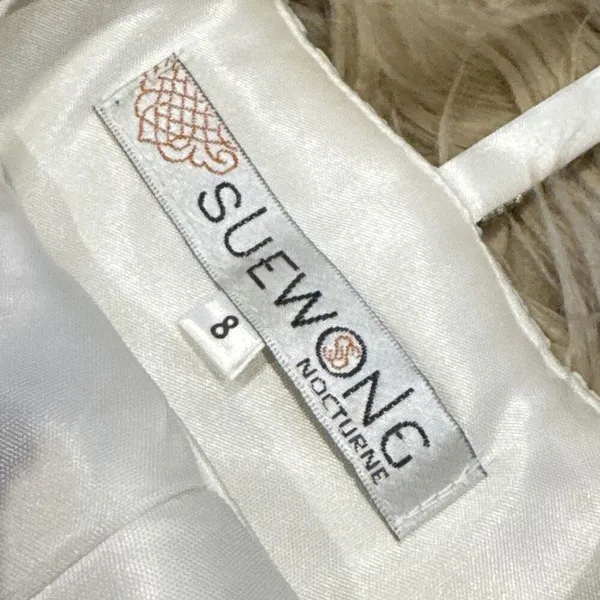 Sue Wong short white beaded dress size 8 - Image 5