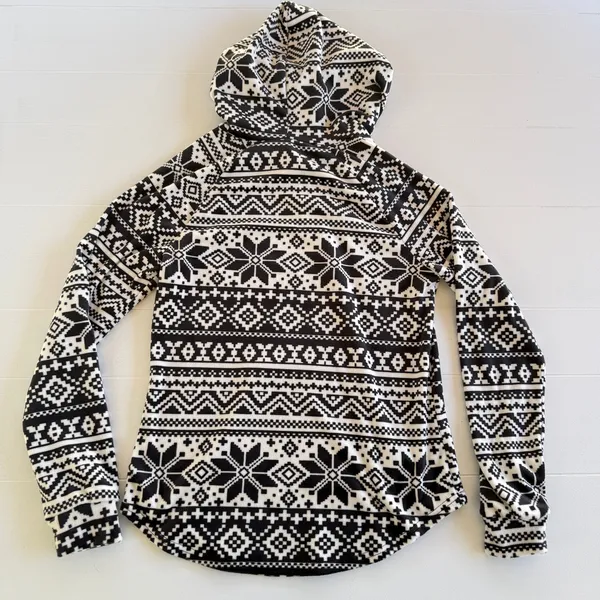 No Boundaries Womens Tribal Fleece Hoodie Pocket Medium 7-9 - Image 7