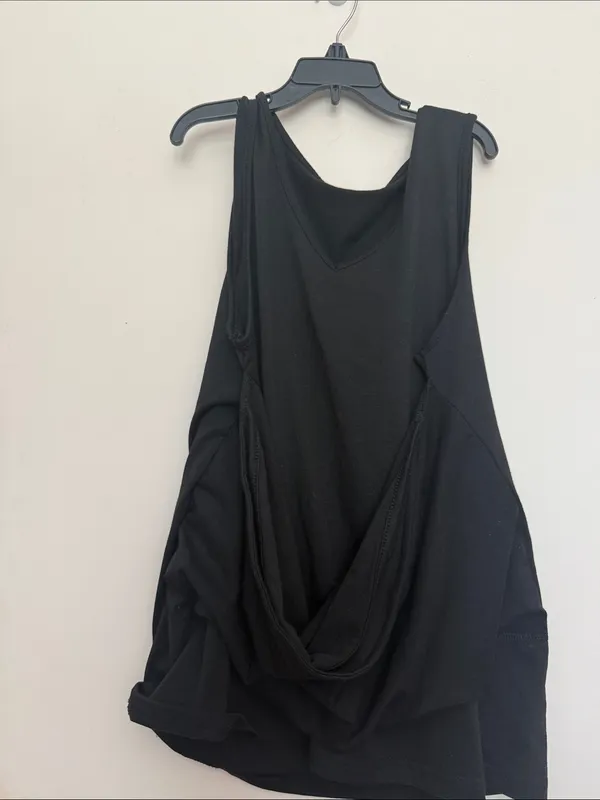 Black Women's Sleeveless Draped Tank Top,maternity top - Image 2