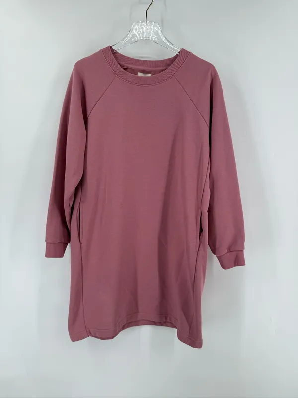 Pact Courtside Desert Rose‎ Long Sleeve Sweatshirt Dress Size large - Image 3