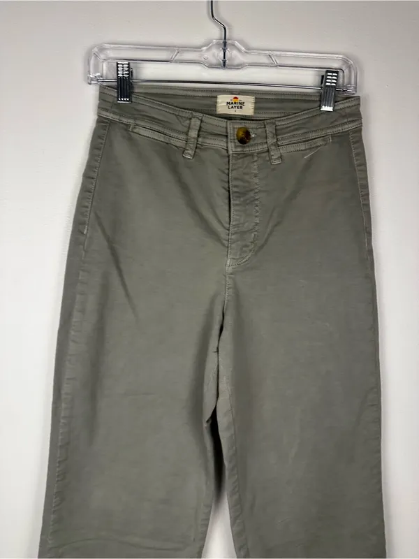 Marine‎ Layer olive Green Bridget Crop Pant Women’s Sz 4 - Image 5
